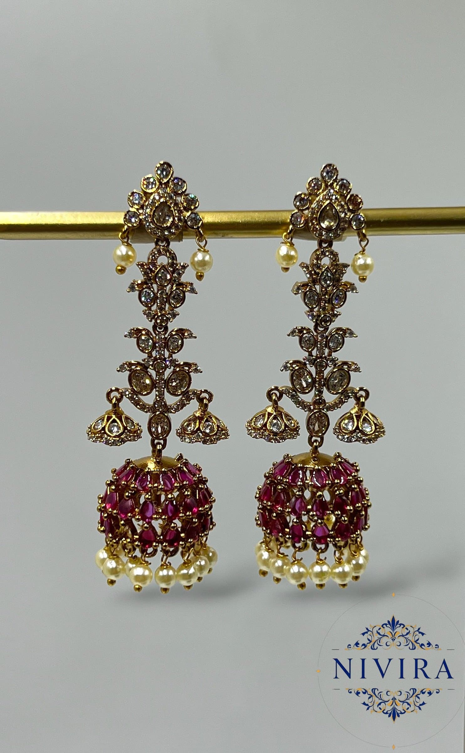 Ruby Glow Jhumka
