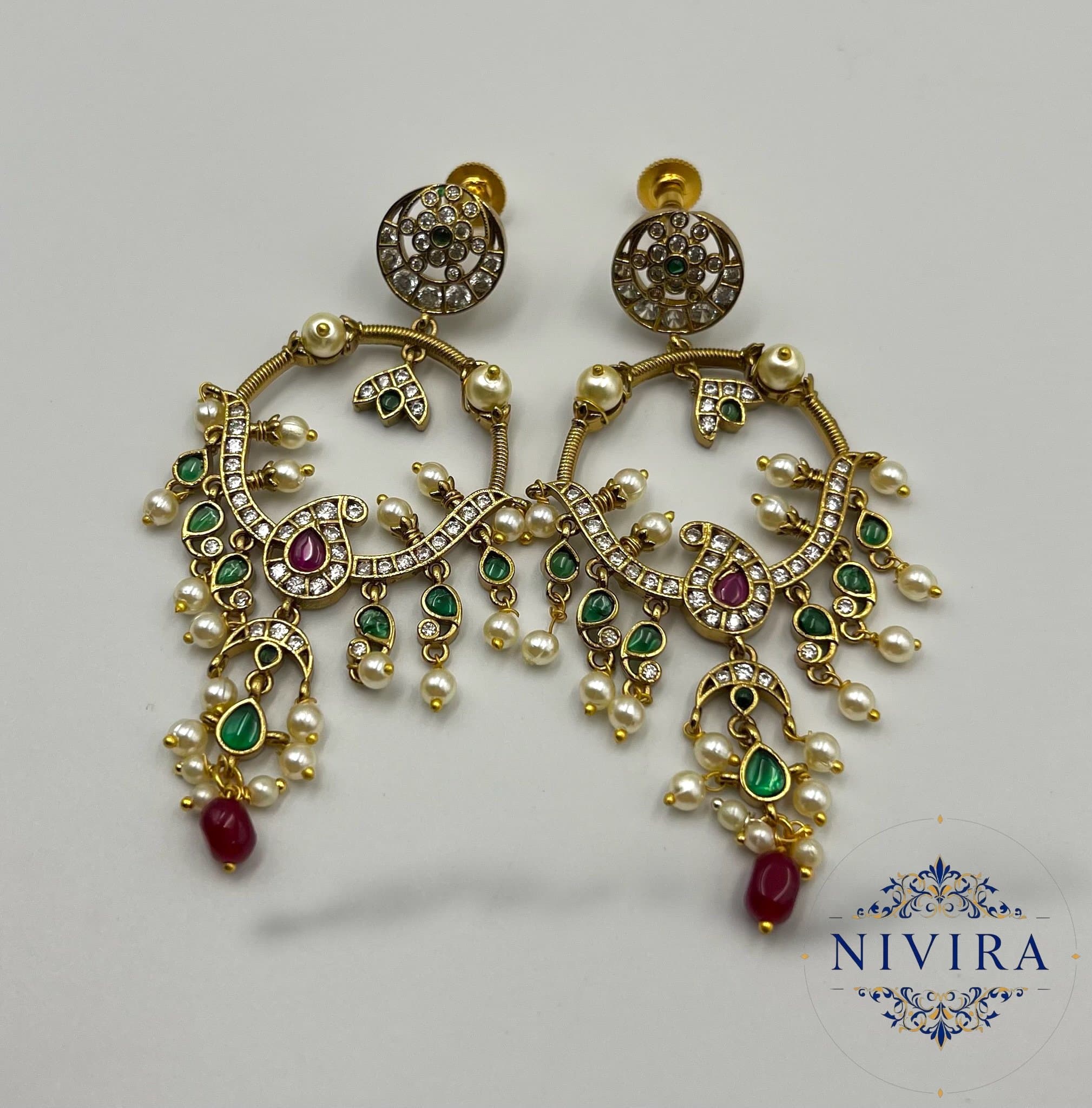 Radiant Paisley Ruby Hoops
