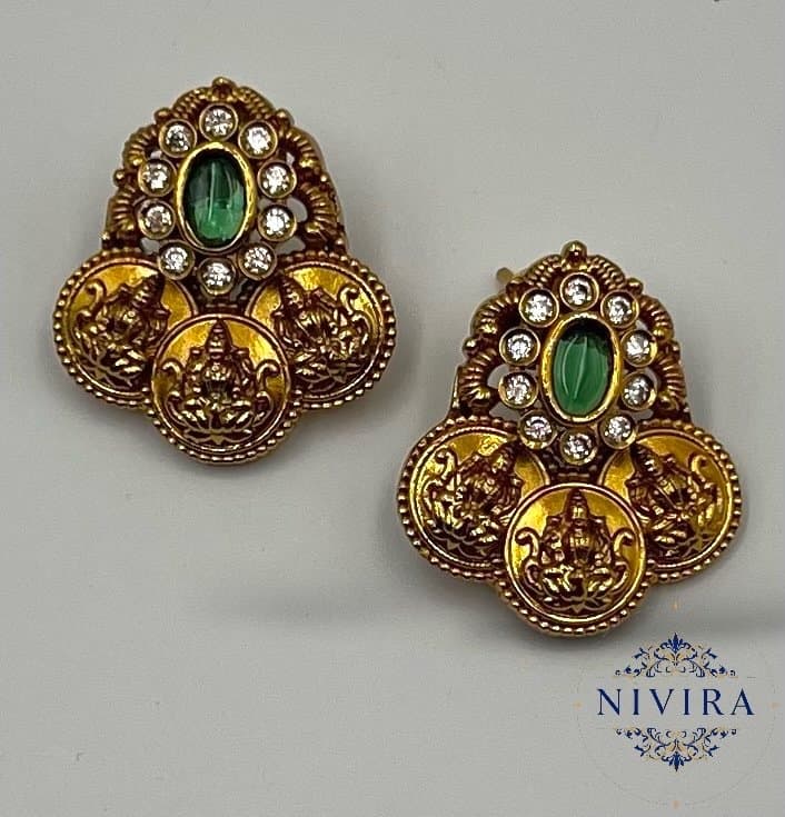 Lakshmi Kasu Emerald Earrings