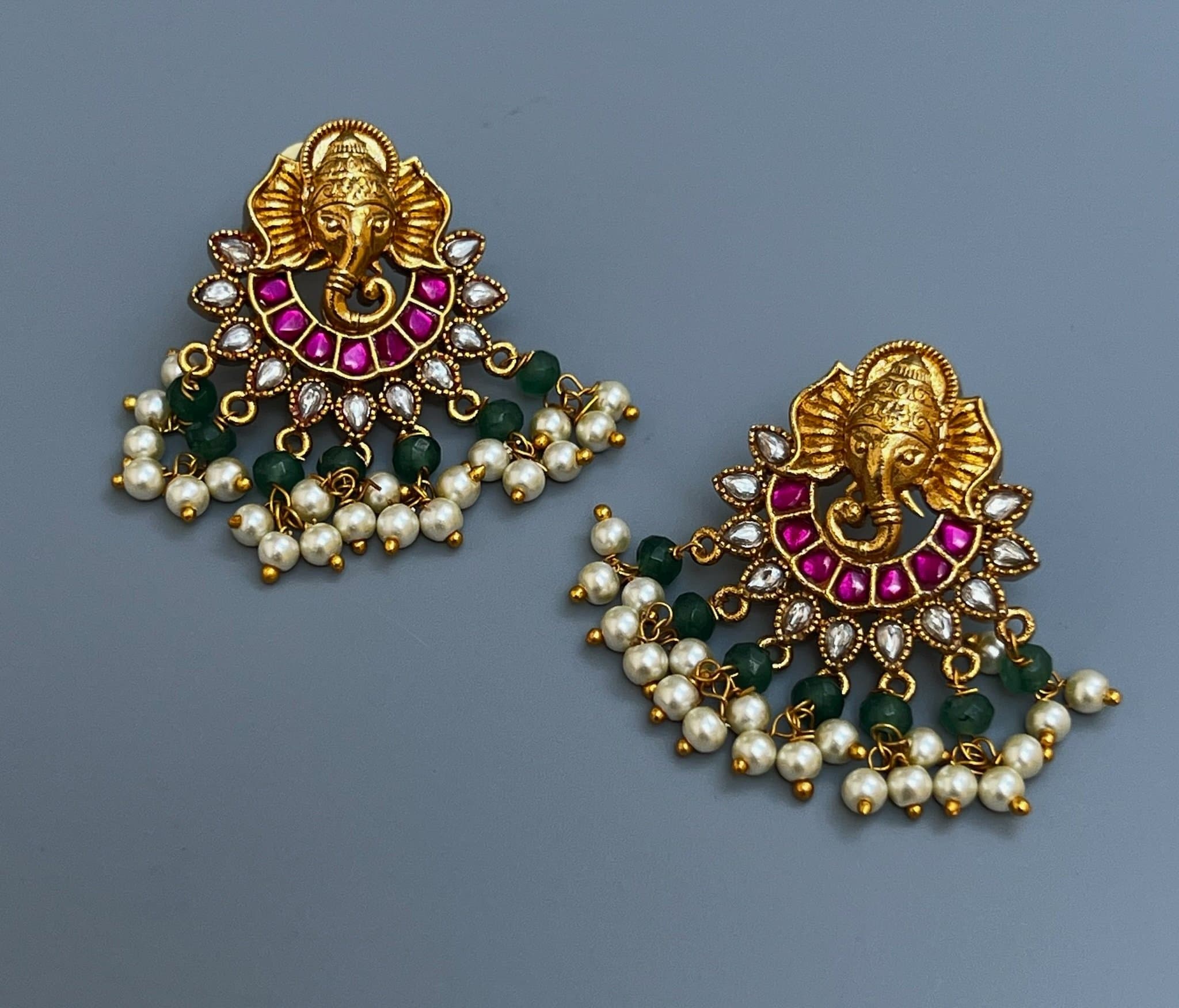 Divyara Jadau Ganesh Earrings