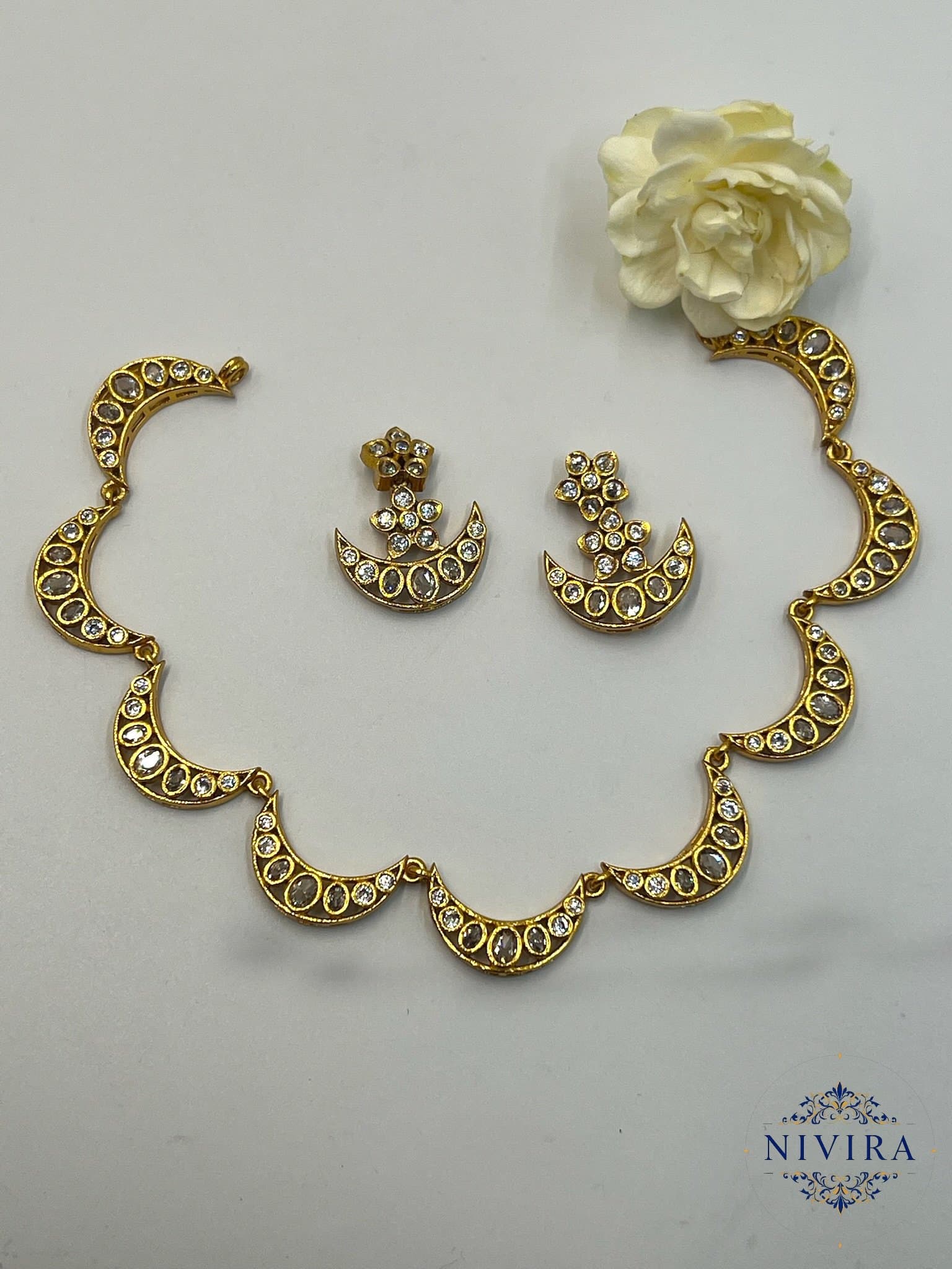 Crescent Glow Necklace Set
