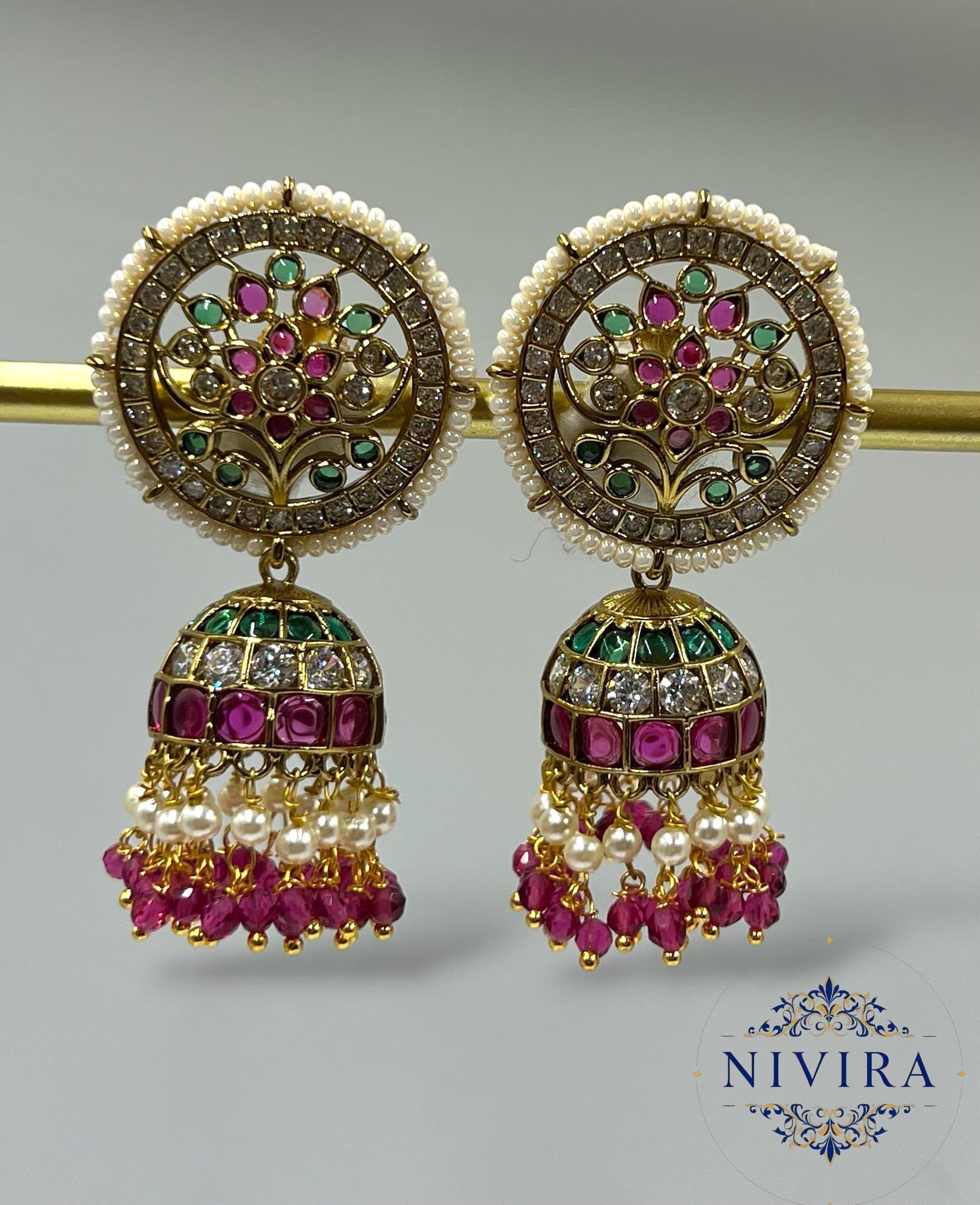Pearl Blossom Jhumka