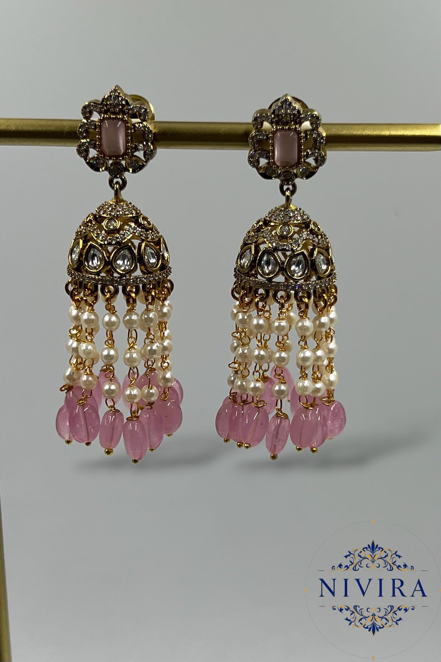 Rose Cascade Jhumka